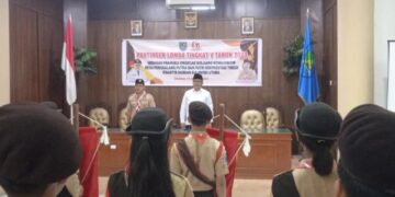 Bupati Limi Lepas Kontingen Pramuka Kwarcab Bolmong Ikuti Lomba Tingkat 5 Tahun 2023 ke Cibubur