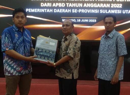 Pemkot Kotamobagu Terima LHP Pertanggungjawaban Penerimaan dan Pengeluaran Dana Bantuan Keuangan Partai Politik