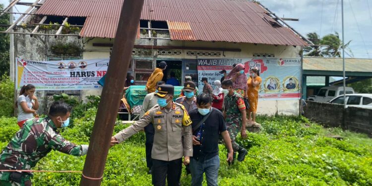 Kapolres Bolmong AKBP Arianto Datangi TKP Kasus Penemuan Mayat di Kelurahan Inobonto Satu