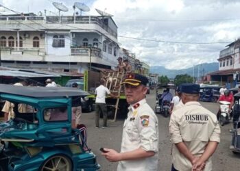 Tim Terpadu Pemkot Kotamobagu Tertibkan Pedagang yang Gunakan Fasilitas Umum