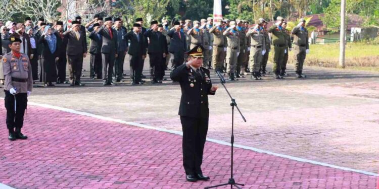 Kapolres Kotamobagu Pimpin Upacara Ziarah Nasional bersama Forkopimda