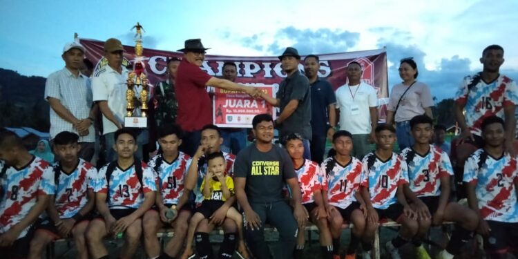Turnamen Sepakbola Bupati Cup 2023 di Bolmong Resmi Ditutup