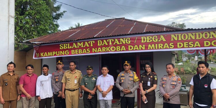 Kapolres Bolmong Lounching Desa Dondomon sebagai  Kampung Bebas Narkoba Dan Miras