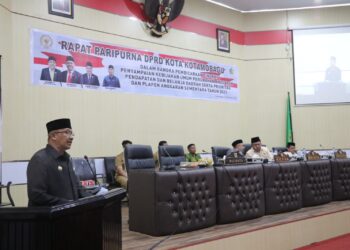 Pj Wali Kota Kotamobagu Asripan Nani Hadiri Paripurna Penyampaian KUA PPAS 2023