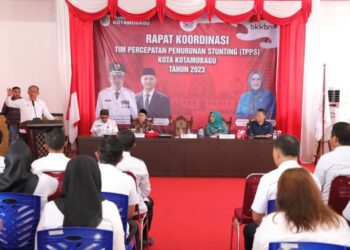 Pj Wali Kota Buka Rakor Tim Percepatan Penurunan Stunting Tingkat Kota Kotamobagu