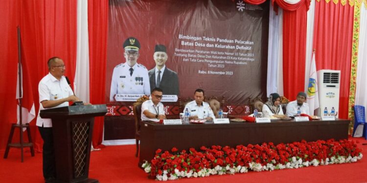 Pj Wali Kota Kotamobagu Buka Bimtek Panduan Pelacakan Batas Desa