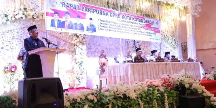 Pj Wali Kota Kotamobagu Hadiri Paripurna Penetapan APBD 2024