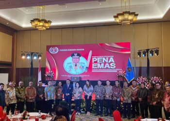 Asripan Nani Hadiri Penganugerahan Penghargaan Pena Emas kepada Gubernur Sulut