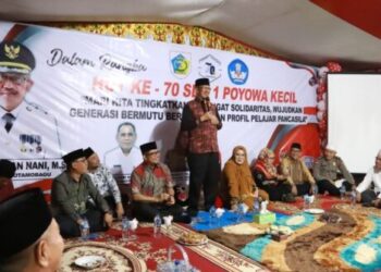 Pj Wali Kota Hadiri Peringatan HUT ke-70 SDN 1 Poyowa Kecil