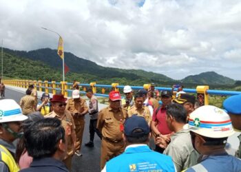 Pejabat Pemkab Bolmong Tinjau Kesiapan Bendungan Lolak Yang Akan Diresmikan Presiden RI