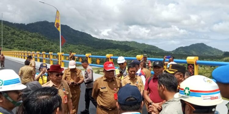 Pejabat Pemkab Bolmong Tinjau Kesiapan Bendungan Lolak Yang Akan Diresmikan Presiden RI