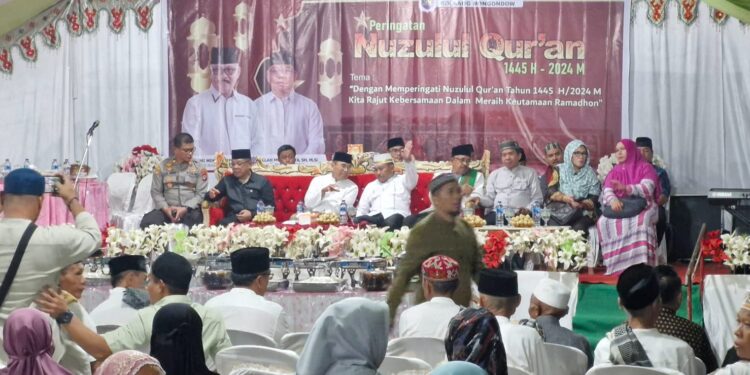 Pemkab Bolmong Gelar Peringatan Nuzulul Qur’an Dirangkaikan dengan Safari Ramadhan di Tanoyan Selatan