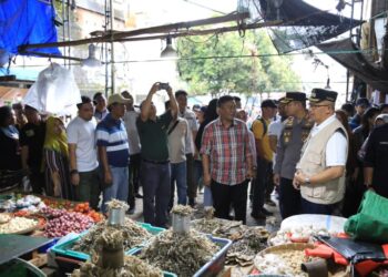 Pj Wali Kota dan Kapolres Kotamobagu Pantau Harga Bahan Kebutuhan Pokok