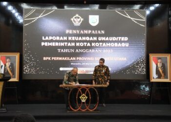 Pj Walikota Kotamobagu Serahkan Unaudited LKPD 2023 Kepada BPR RI