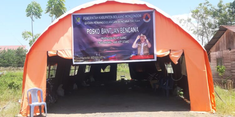 Pemkab Bolmong Siapkan Posko Bantuan Erupsi Gunung Ruang Sitaro