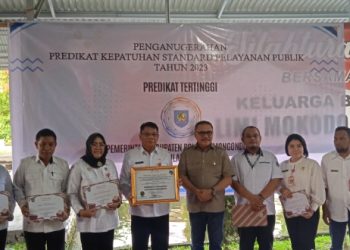 Pemkab Bolmong Raih Predikat Pelayanan Publik Tertinggi di Era Limi Mokodompit