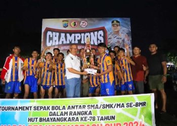 Pj Wali Kota Kotamobagu Tutup Turnamen Sepak Bola Kapolres Cup