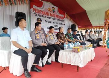 Sekda Hadiri Peletakan Batu Pertama Pembangunan Mako Polres Kotamobagu
