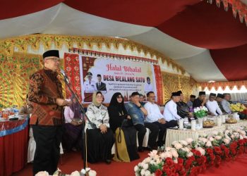 Pj Wali Kota Hadiri Halal Bi Halal di Desa Bilalang Satu