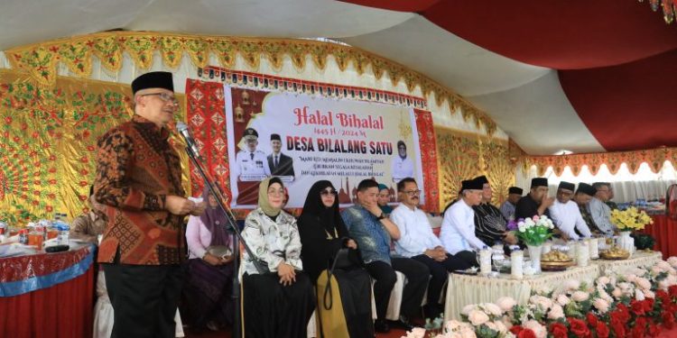 Pj Wali Kota Hadiri Halal Bi Halal di Desa Bilalang Satu