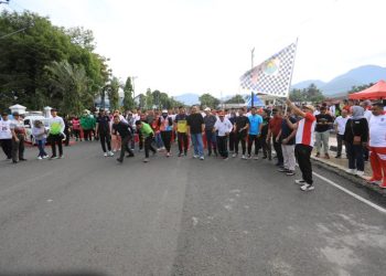 Dilepas Pj Wali Kota, Ribuan Peserta Fun Run dan Jalan Sehat Meriahkan HUT ke-17 Kotamobagu
