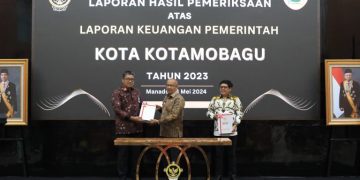 Pemkot Kotamobagu Raih Opini WTP ke-11 Kali dari BPK Perwakilan Sulut