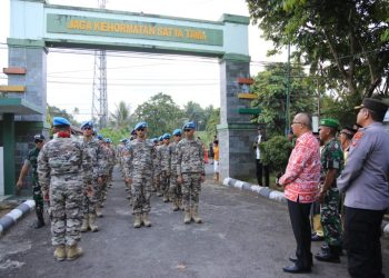Pj Wali Kota Kotamobagu Hadiri Penyambutan Personel Satgas BGC TNI KONGA XXXIX E Monusco Kongo