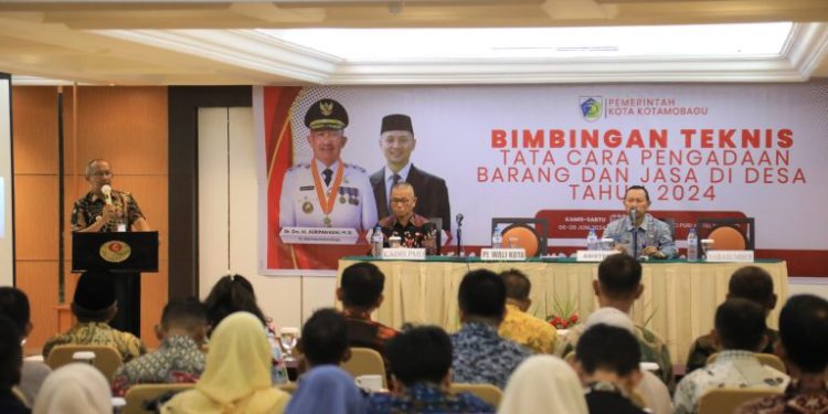 Pj Wali Kota Kotamobagu Buka Bimtek Pengadaan Barang dan Jasa di Desa Tahun 2024