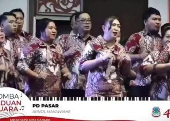 Di ‘Genjot’ Selama Sebulan, Tim Besutan Lucky Senduk Berhasil Jadi Juara Lomba Paduan Suara Antar SKPD