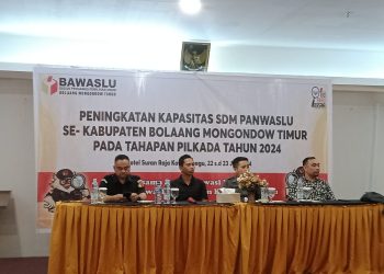 Bawaslu Boltim Gelar Peningkatan SDM ke Seluruh Panwaslu pada Tahapan Pilkada Tahun 2024