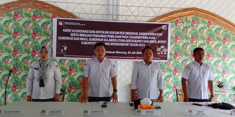 KPU Bolmong Gelar Rakor dan Advokasi Hukum Pilkada Serentak 2024