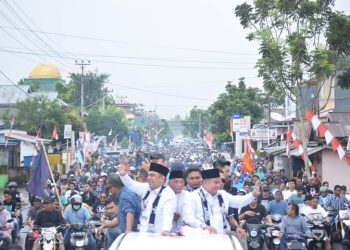 Diantar Puluhan Ribu Pendukung, Pasangan MESRA Resmi Mendaftar Sebagai Peserta Pilkada Kotamobagu