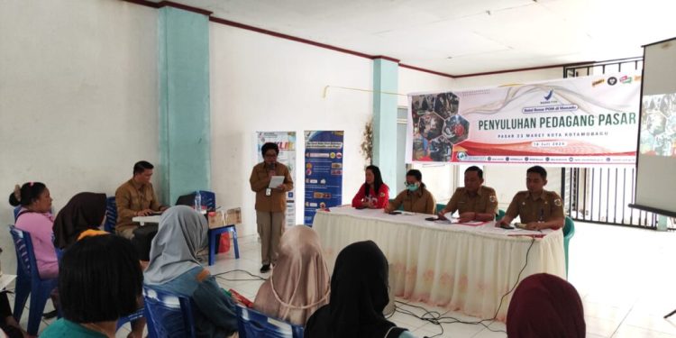 BPOM Manado dan Disdagkop UKM Kotamobagu Gelar Penyuluhan Pedagang Pasar 23 Maret