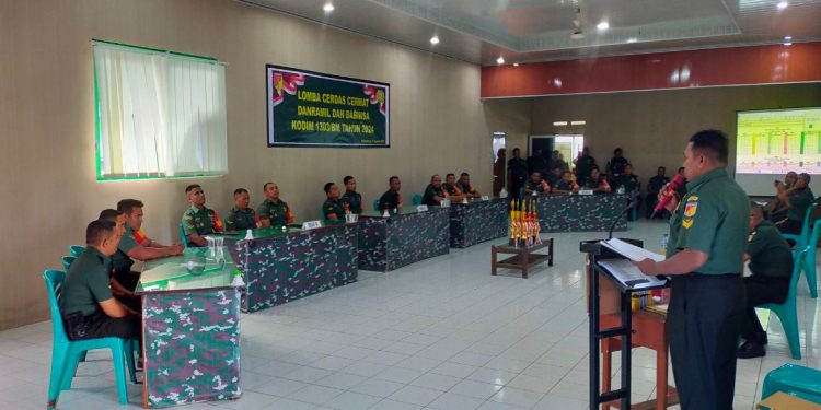 Asah Ketajaman Babinsa, Kodim 1303 Bolmong Gelar Lomba Cerdas Cermat