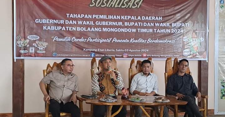 Gencarkan Sosialisasi,KPU Boltim Ajak OKP Tingkatkan Pemilih Partisipatif Penentu Kualitas Berdemokrasi