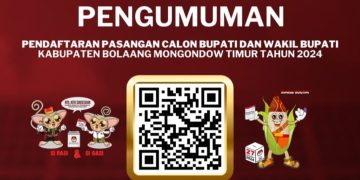 Secara Resmi, KPU Boltim Umumkan Pendaftaran Pasangan Calon Bupati Dan Wakil Bupati Pilkada Serentak 2024