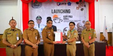 Pj Walikota Kotamobagu Hadiri Launching Inovasi Kopi Pagi Bumdes