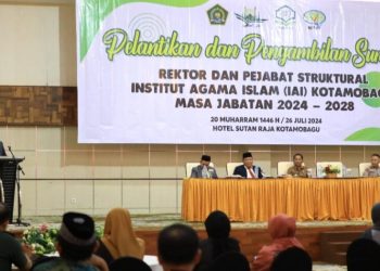 Pj Walikota Kotamobagu Hadiri Pelantikan Rektor IAI Kotamobagu