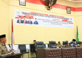 Pj Walikota Kotamobagu Sampaikan Ranperda Pertanggungjawaban APBD TA 2023