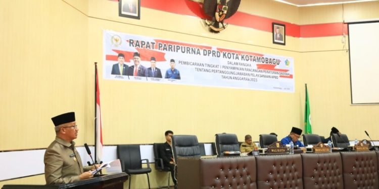 Pj Walikota Kotamobagu Sampaikan Ranperda Pertanggungjawaban APBD TA 2023