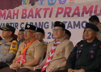 Pj Walikota Buka Kegiatan Kemah Bakti Pramuka Kwartir Cabang Kotamobagu 2024