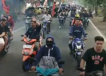 Diusung Nasdem dan PPP,  Penjemputan Pasangan MESRA Diwarnai Bendera PDIP