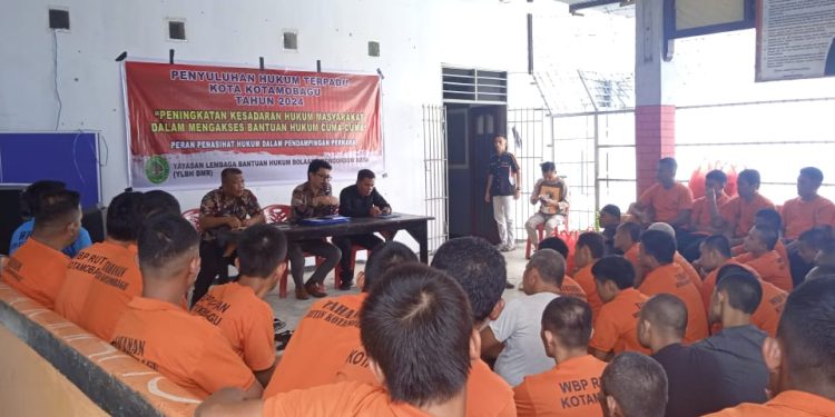 YLBH BMR Gelar Penyuluhan Hukum Terpadu di Rutan Kotamobagu