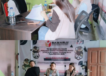 Panwascam Modayag Barat Gelar Tes Wawancara Yang Diikuti 36 Peserta