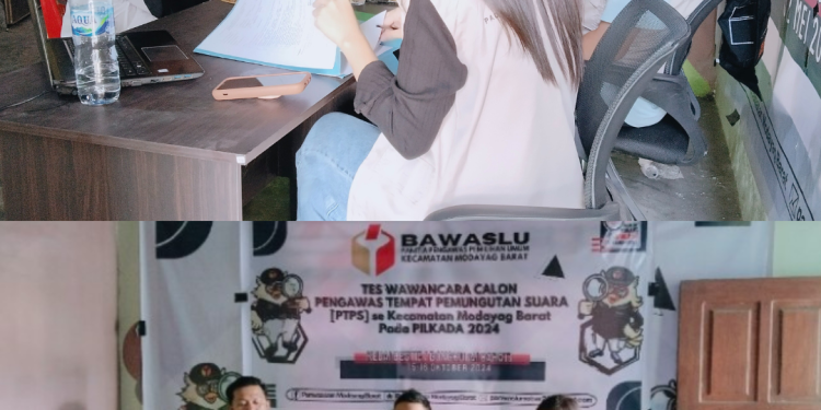 Panwascam Modayag Barat Gelar Tes Wawancara Yang Diikuti 36 Peserta