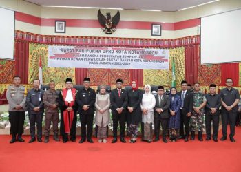 Pj. Walikota Hadiri Paripurna Pengucapan Sumpah Janji Pimpinan DPRD Kotamobagu 2024–2029