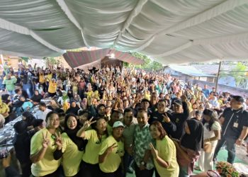 dr. Weny Gaib Hadiri Ultah Eka Pratiwi Mayang, Dilanjutkan Peresmian Posko The Winner Desa Moyag