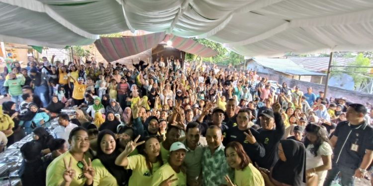 dr. Weny Gaib Hadiri Ultah Eka Pratiwi Mayang, Dilanjutkan Peresmian Posko The Winner Desa Moyag