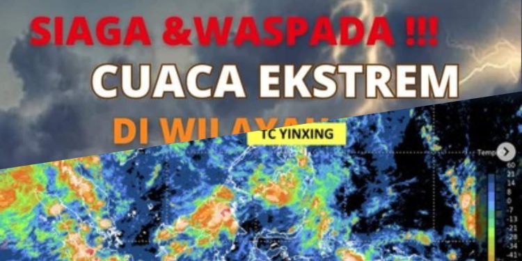 Waspada Siklon Tropis Yinxing, BPBD Kotamobagu Berikan Peringatan Dini
