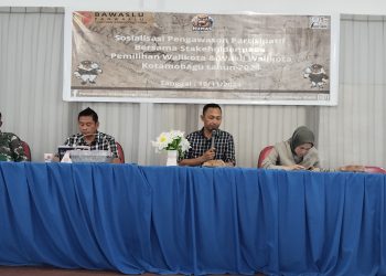 Panwascam Kotamobagu Utara Gelar Sosialisasi Pengawasan Partisipatif Bersama Stakeholder untuk Pilkada Kotamobagu 2024